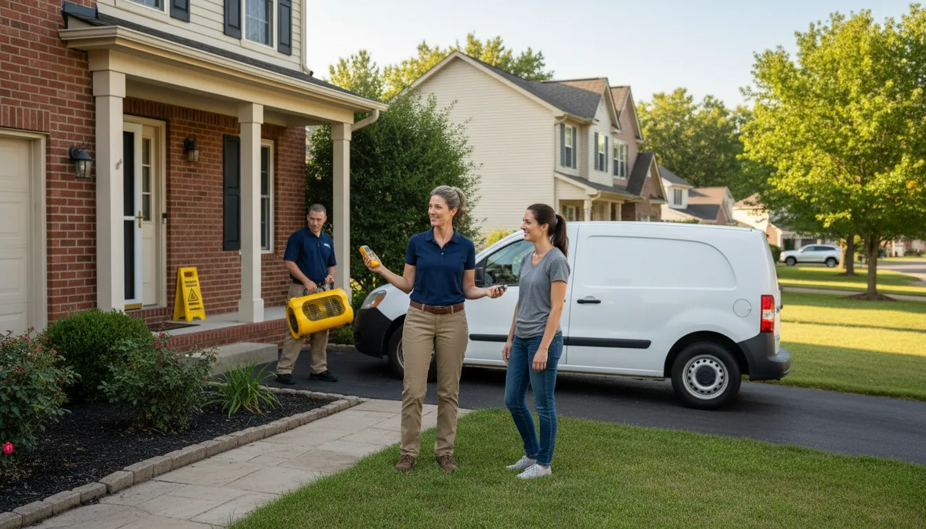 Residential water damage restoration in Henry, IL